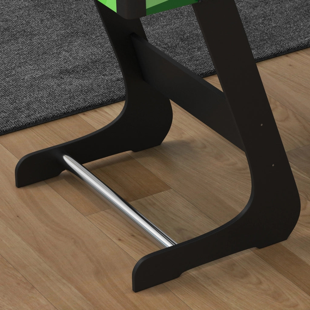 Tavolo da Biliardo Pieghevole 104x55,5x68 cm con Stecche Palle e Triangolo in MDF Verde e Nero