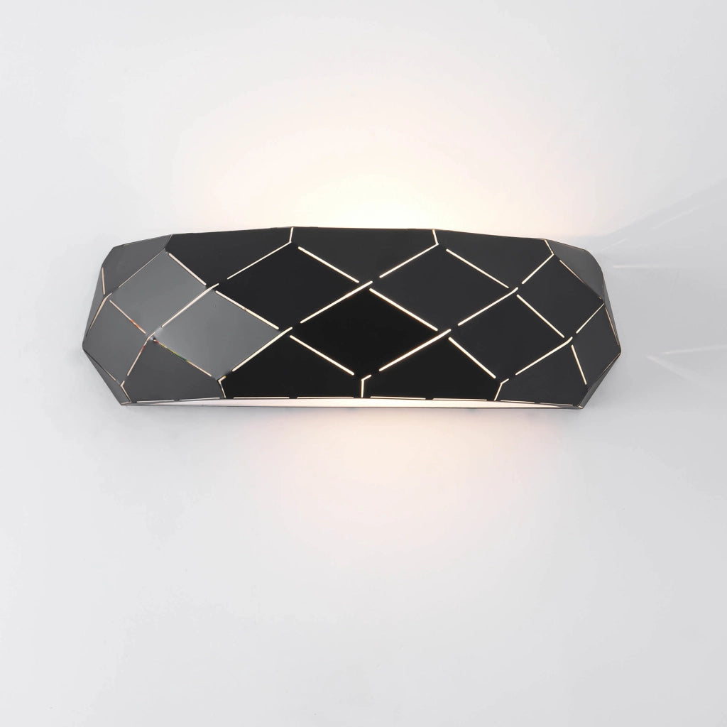 Applique Reus nera 1xE27 metallo glamour Light Prestige