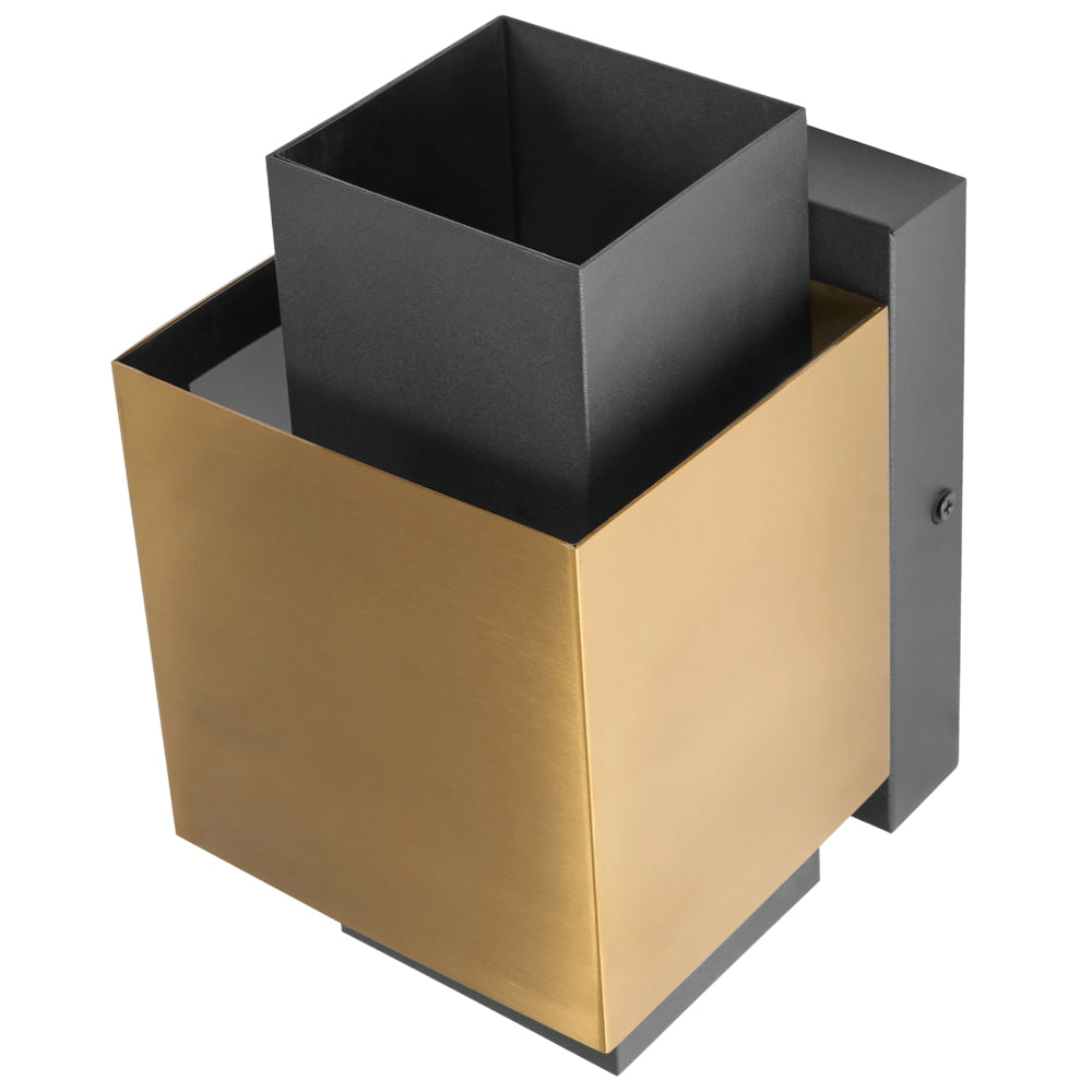 Set di 2 applique da esterno a LED in metallo, stile tradizionale, per porta d'ingresso e veranda, finitura ottone