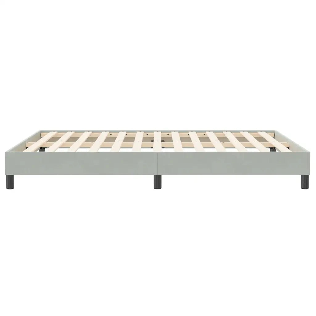 Giroletto senza Materasso Grigio Chiaro 160x210 cm Velluto 4101361
