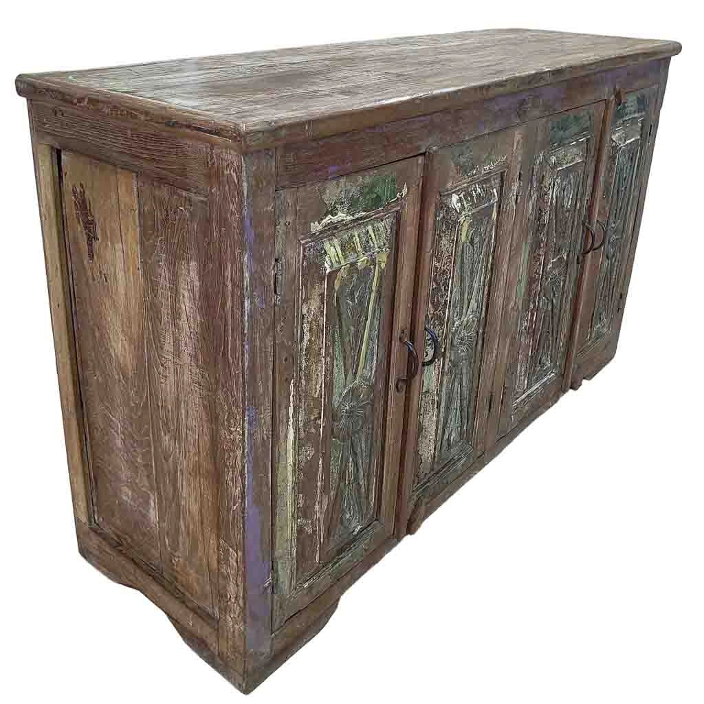 Credenza artigianale in legno 130x40x77h cm