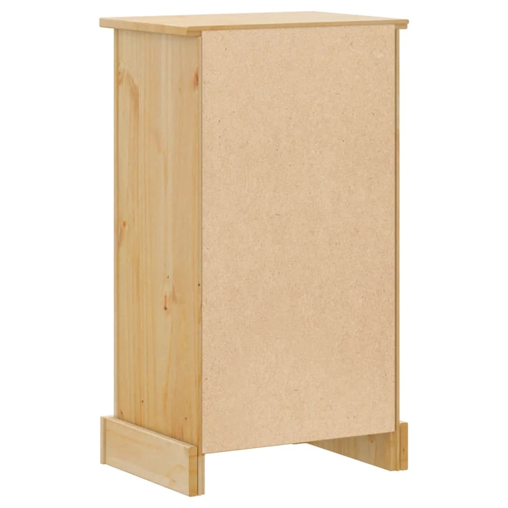 Mobiletto rustico da bagno con cassetto e anta 45 x 33 x 80 cm legno massello di pino finitura miele 02_0057600