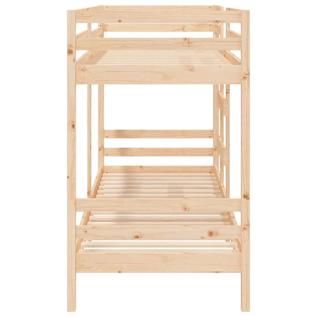 Letto a Castello senza Materasso-Struttura Letto a Castello 90x190 cm Legno di Pino 521761