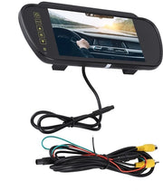 Retrovisore LCD a schermo da 7 pollici - Connesione per camera - Funzione auto - Sicurezza - Navigazione - Sistema di parcheggio
