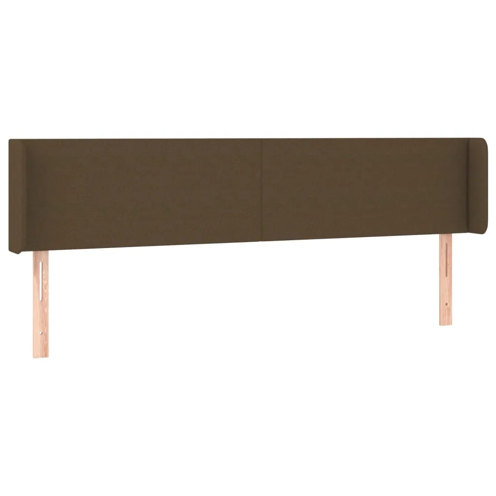 Testiera ad Orecchio Marrone Scuro 203x16x78/88 cm in Tessuto 3118513