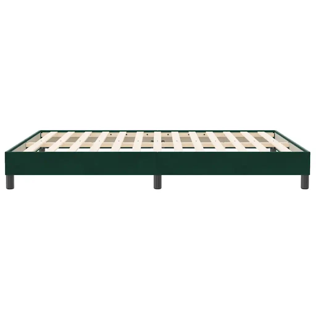Giroletto a Molle senza Materasso-Struttura Letto Verde Scuro 140x210cm Velluto