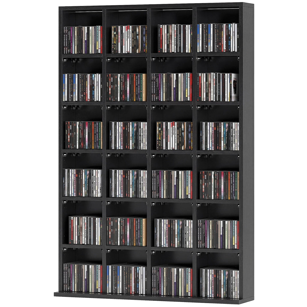 Libreria per CD e DVD ¨C zephmum ¨C 89x130.5 cm, nero, legno