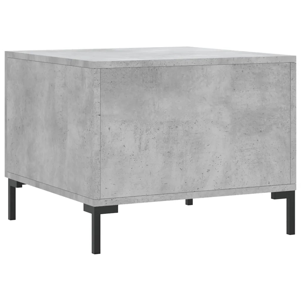 Tavolino Salotto Grigio Cemento 50x50x40 cm Legno Multistrato 829404