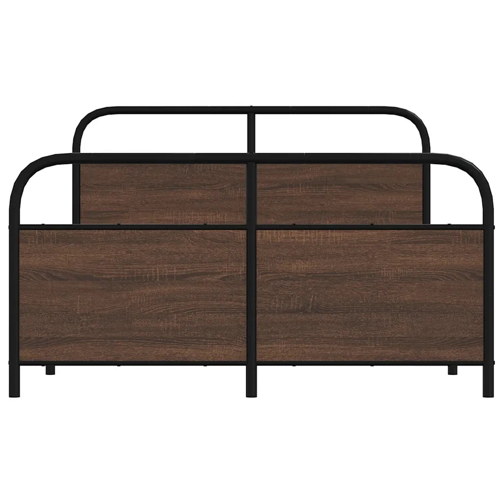 Giroletto senza Materasso in Metallo Rovere Marrone 140x190 cm 3318661