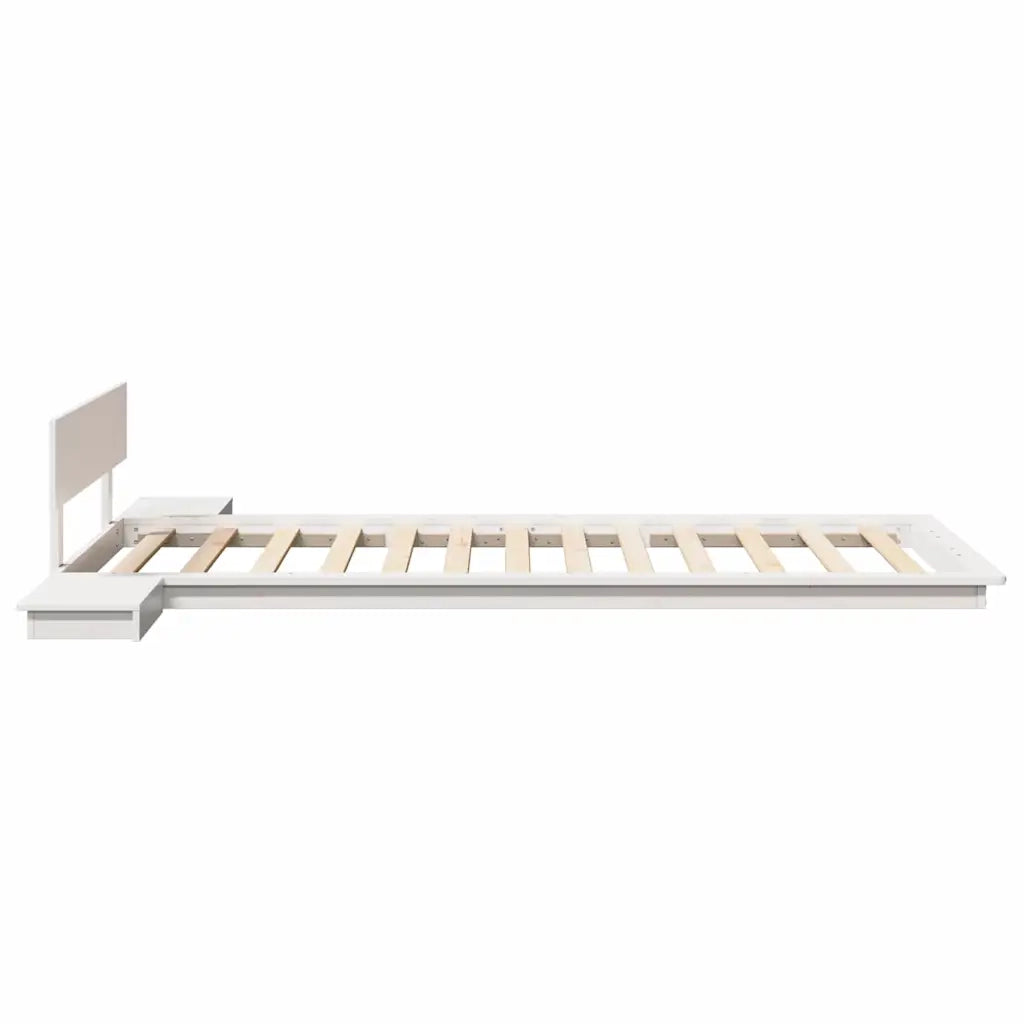 Struttura del letto con testiera Bianco 100 x 200 cm legno 872414