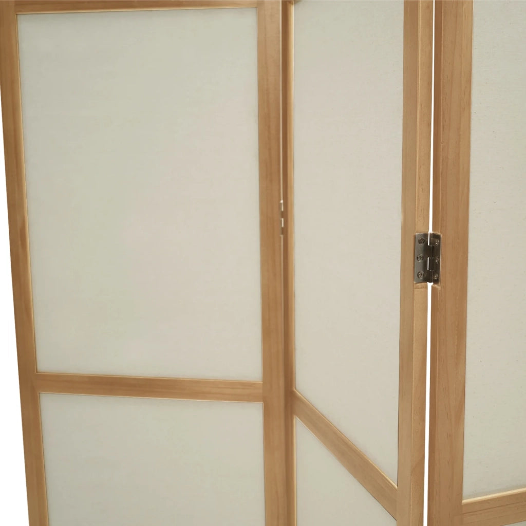IDMarket - Paravento interno in legno e tessuto beige