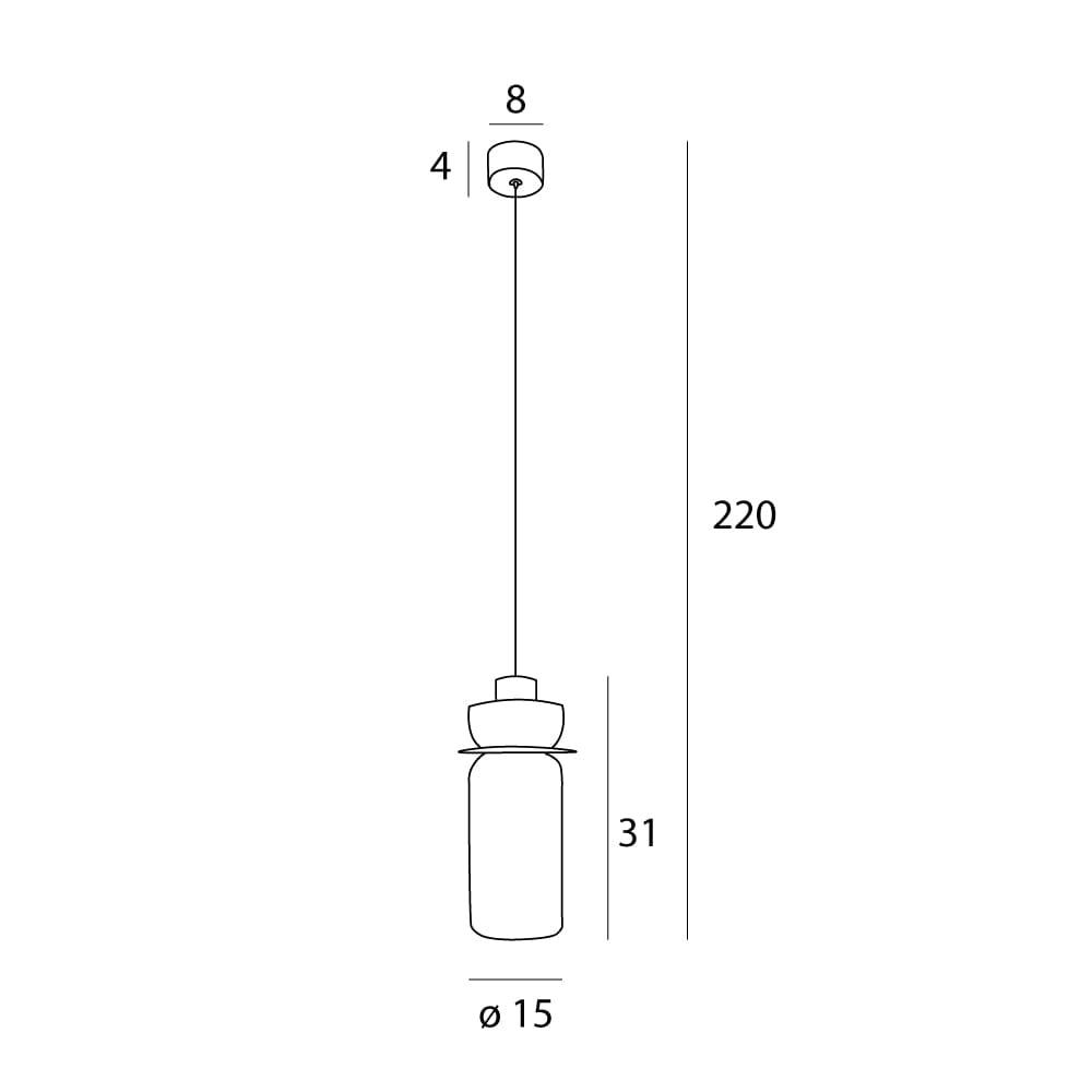 Lampada a sospensione Maxlight Signature LED 8W ambra