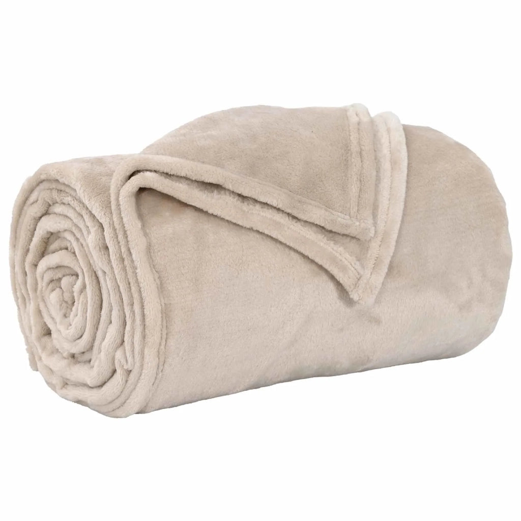 Coperta Beige 130 x 150 cm Panno 42016757