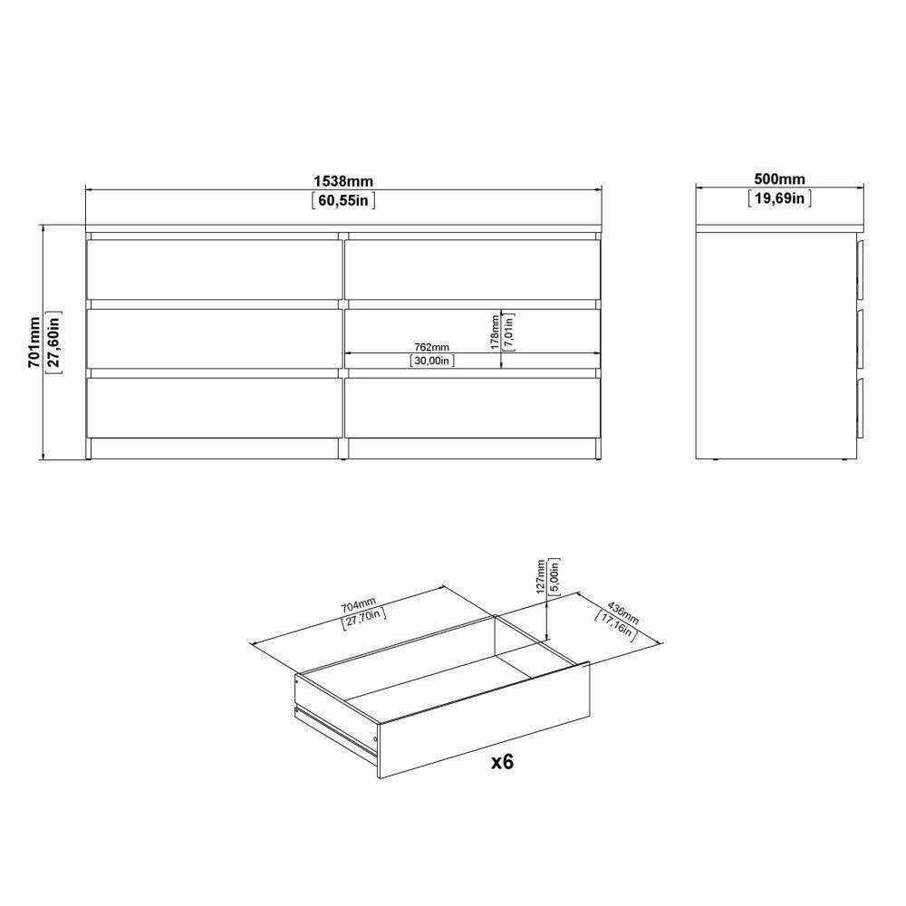 Credenza Abacadabra, Buffet da soggiorno, Madia da salotto, Dispensa da cucina, 154x50 h70 cm, Nero