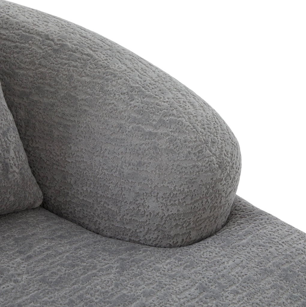 Divano letto 2 posti pieghevole in chenille grigio chiaro 157x84x65 cm