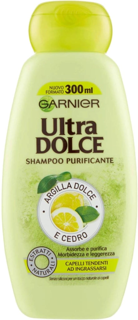 SET 2 GARNIER SHAMPOO PURIFICANTE DA 300 ML ARGILLA DOLCE E CEDRO CAPELLI GRASSI
