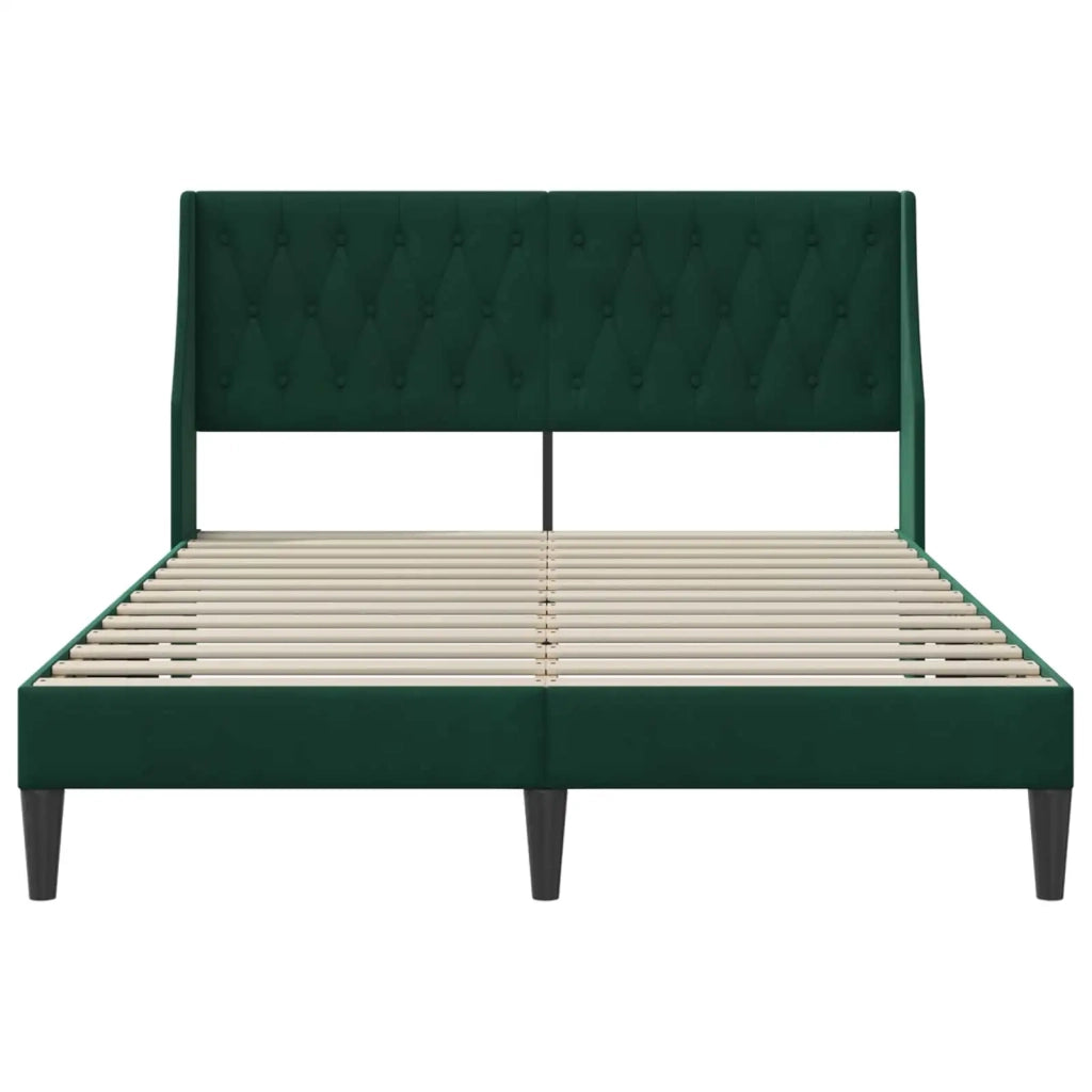 Struttura del letto-Giroletto Verde Scuro 140 x 200 cm Velluto 519091
