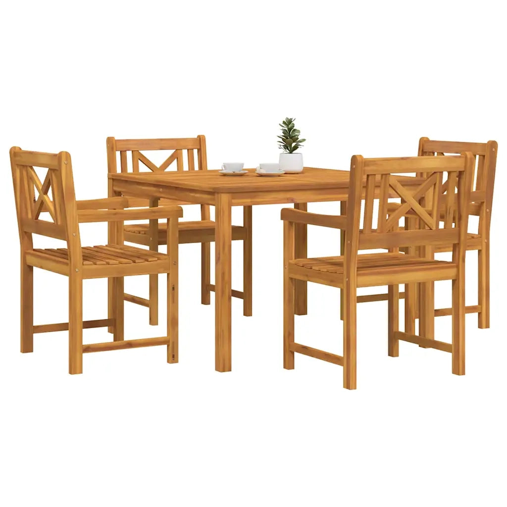 Set da Pranzo per Giardino 5 pcs Marrone 3375659