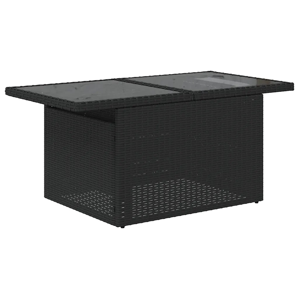 Set Divani da Giardino 9 pz con Cuscini Nero in Polyrattan 3326657