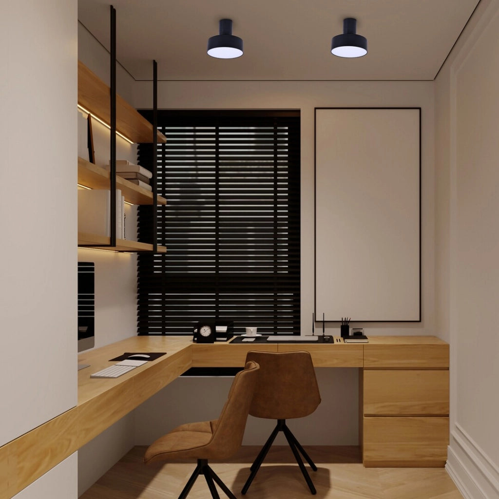 Faretto soffitto orientabile nero tondo Ø14 LED 16W