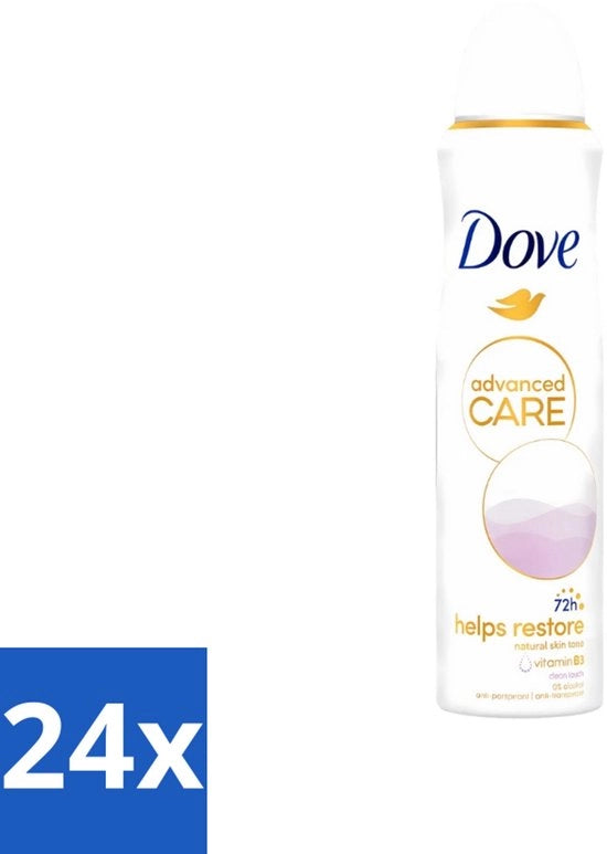 24 x Deodorante Spray Pulizia Leggera - Profumo Dolce e Cura - 150 ml - Antitranspirante - Protezione dall'Odore e dal Sudore - 48 Ore di Protezione