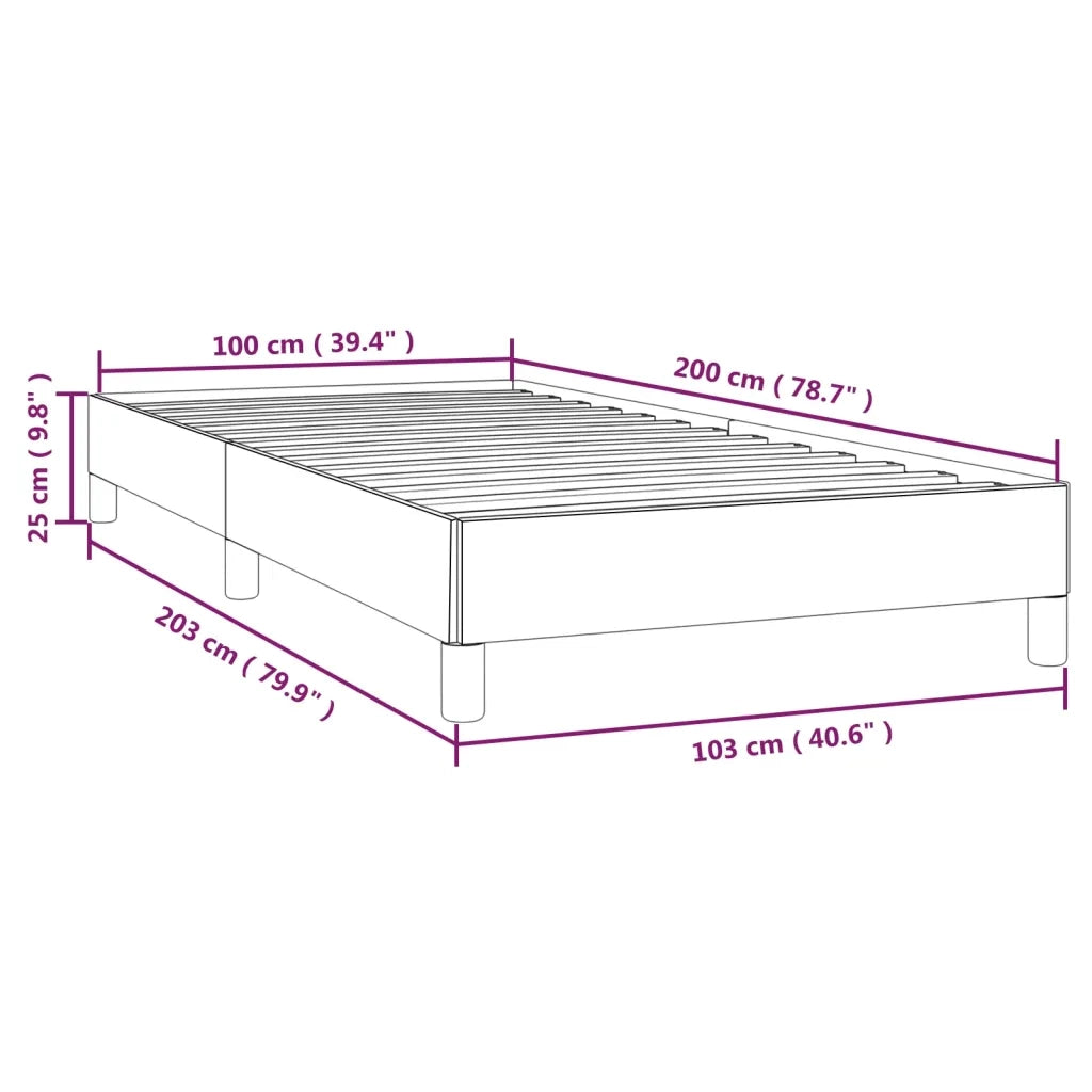 Giroletto senza Materasso Blu 100x200 cm in Tessuto 346702