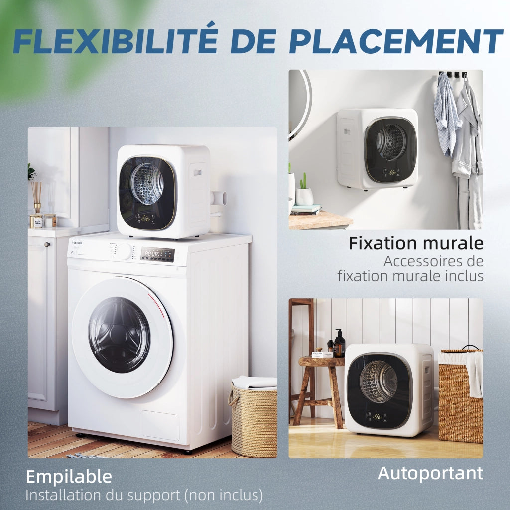 Asciugatrice portatile 4 kg ¨C Xylo ¨C 800W 5 modalit¨¤ timer bianco