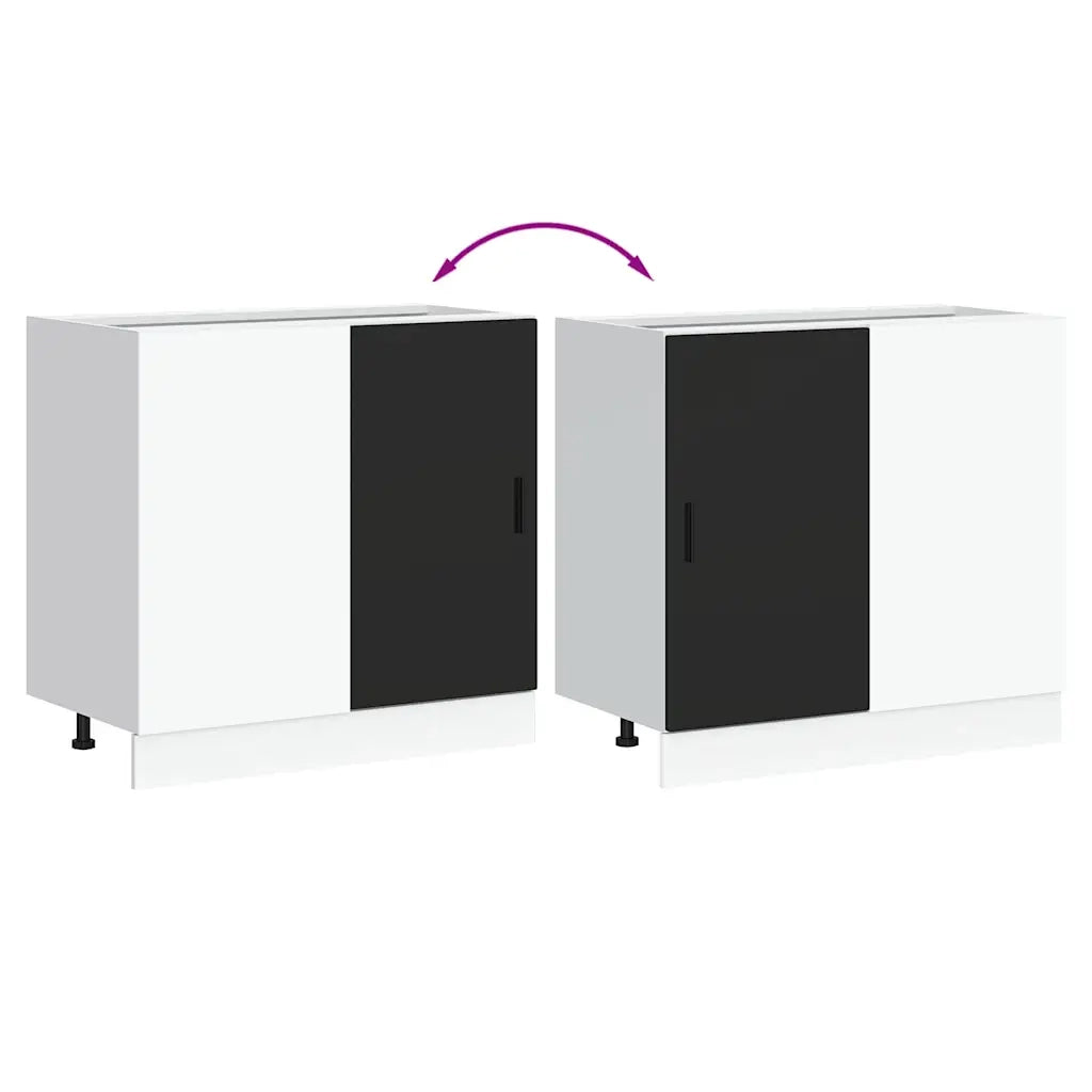 Mobile Base Lavello “Lyon” Nero in Legno Multistrato 854290