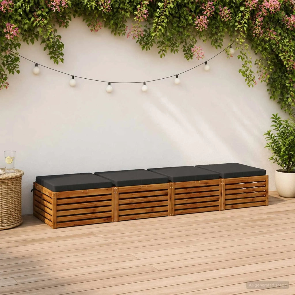 Cuscini per Sedia in 4 Pezzi SOEST 4 pz 100% Poliestere 944726