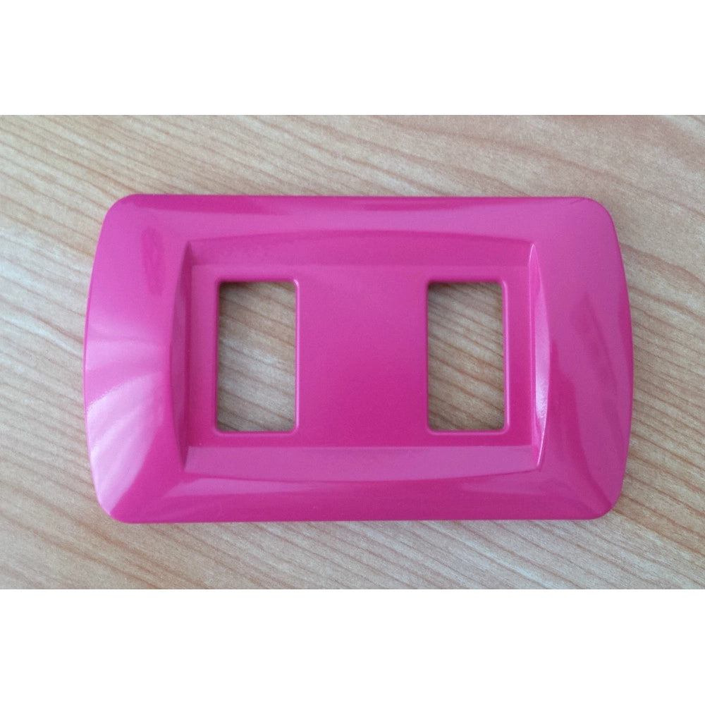 Trade Shop - Placchette Placche In Abs Serie Magic Bticino Compatibili Placca Copriprese Fori - Fucsia -4 Fori     -