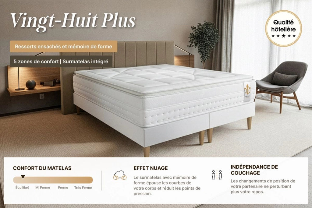 Materasso e base 90x190 cm - Vingt-Huit PLUS