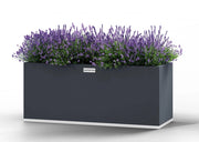 Fioriera rettangolare in acciaio 120cm x 40cm x 50cm serie Coyotto balcone giardino patio