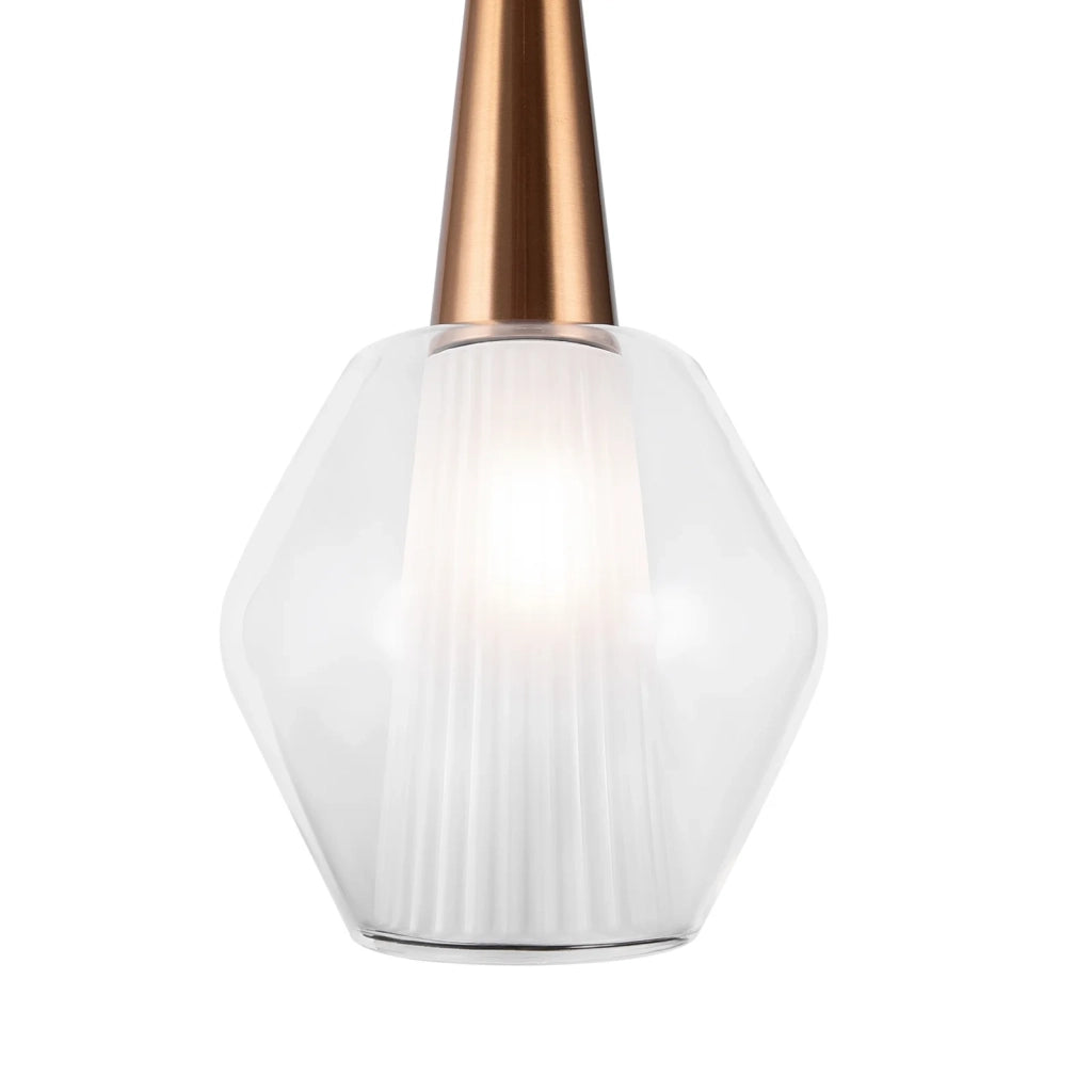 Maytoni lampada a sospensione moderna Copita 1 luce E14 oro metallo vetro