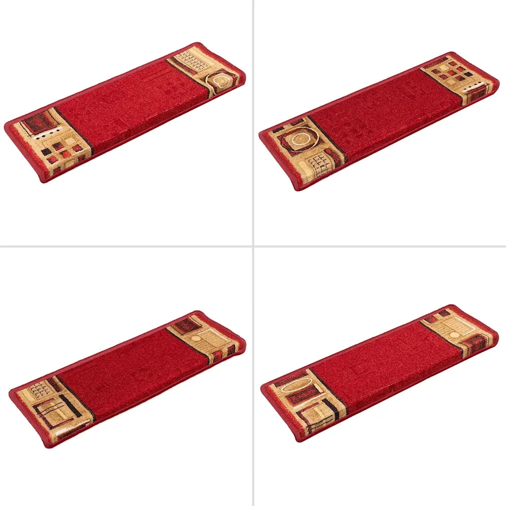 Tappetini per Scale Autoadesivi 5 pz | Gradini per Scale 65x21x4 cm Rossi