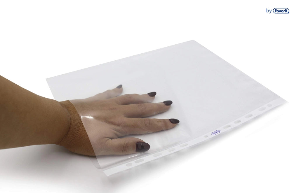 BUSTA FORATA UNIVERSALE LUCIDA A4 - 22 x 30 cm - BricoGo