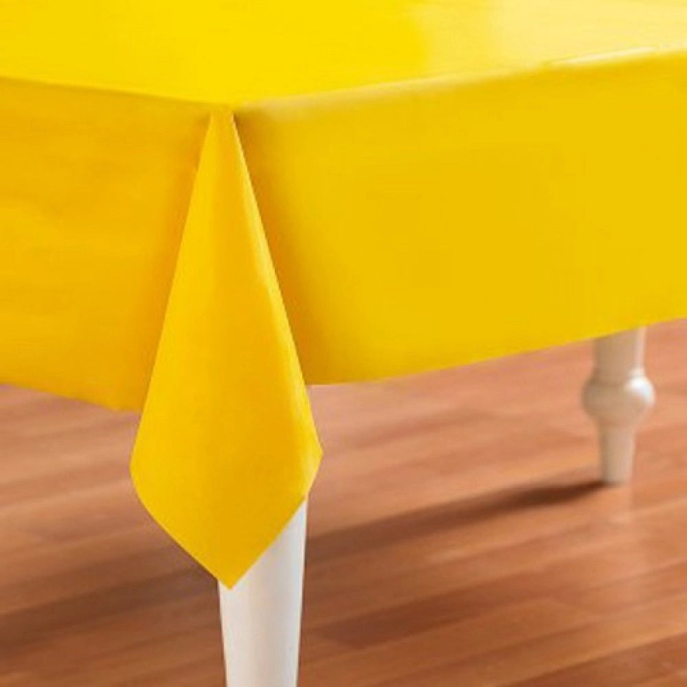 Trade Shop - Tovaglia Plastificata Rettangolare Tavolo Tavola 137x183cm Gialla -