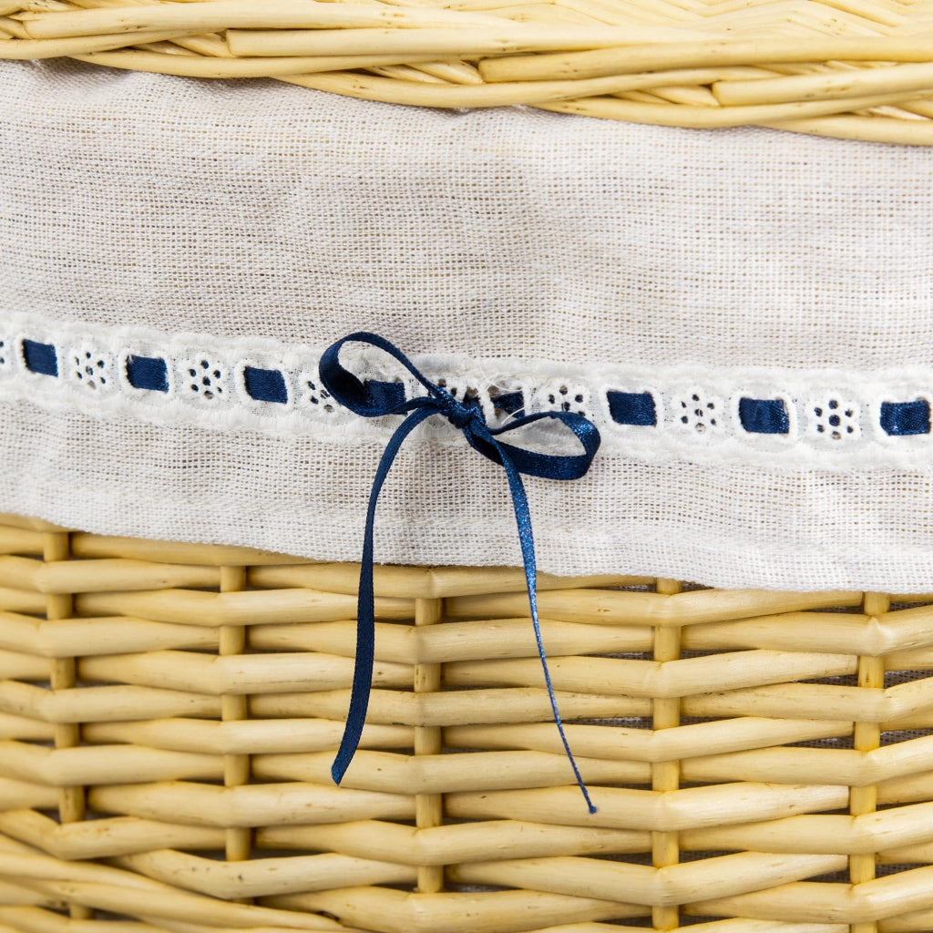 Cesto portabiancheria in vimini con coperchio e manici ¨C Xylo ¨C Naturale con sacco removibile