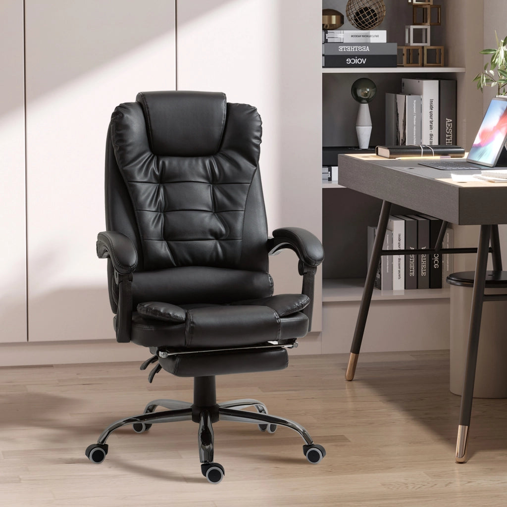 Sedia da ufficio manager reclinabile ¨C Minimal ¨C nero 64.5x69x117 cm