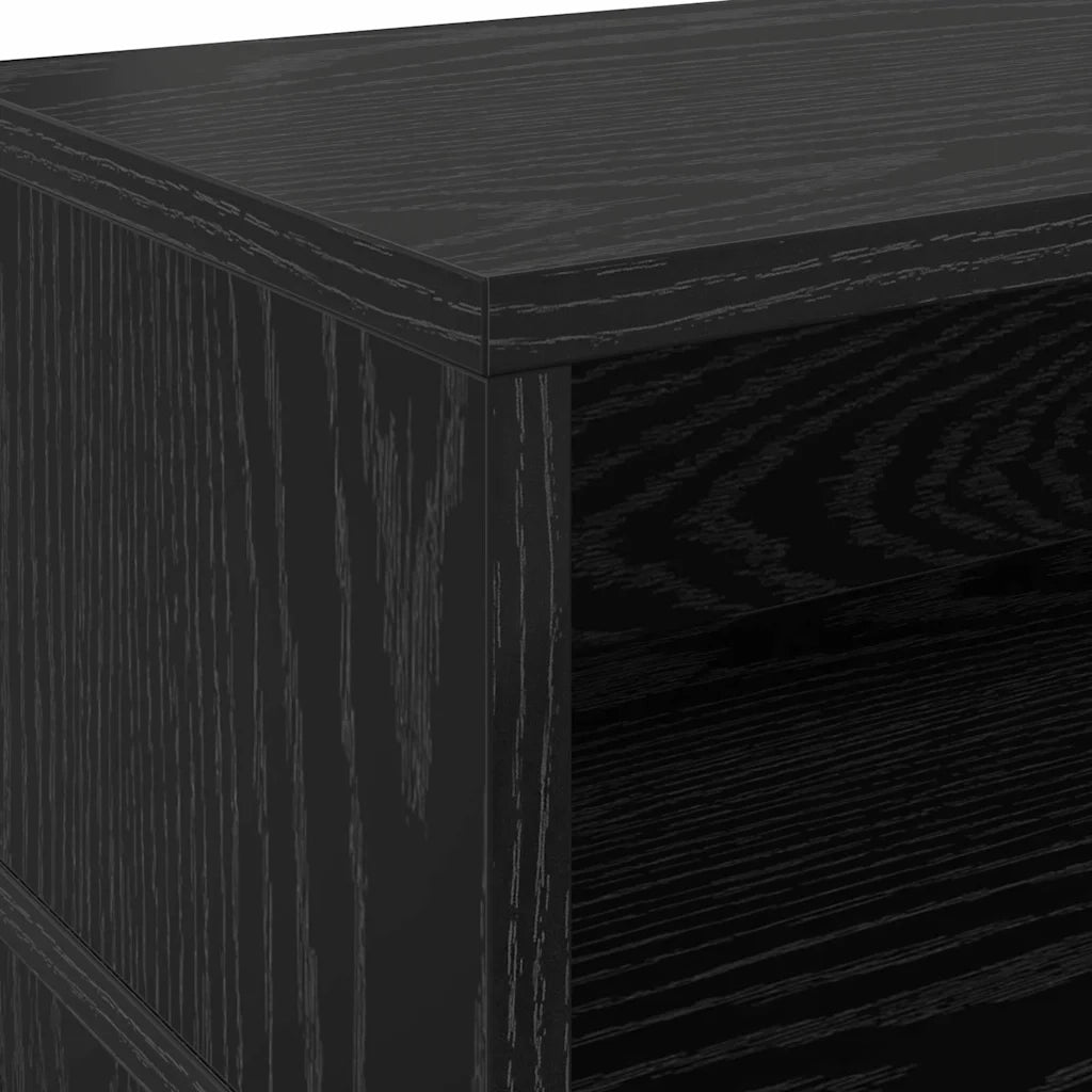 Scrivania | Tavolo da Ufficio Rovere Nero 130 x 130 x 91 cm Legno multistrato