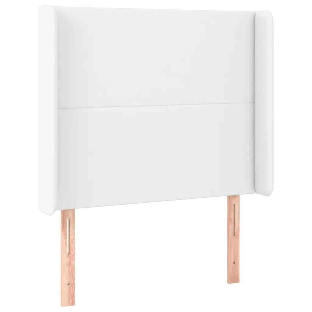 Giroletto Molle con Materasso e LED Bianco 80x200 cm Similpelle