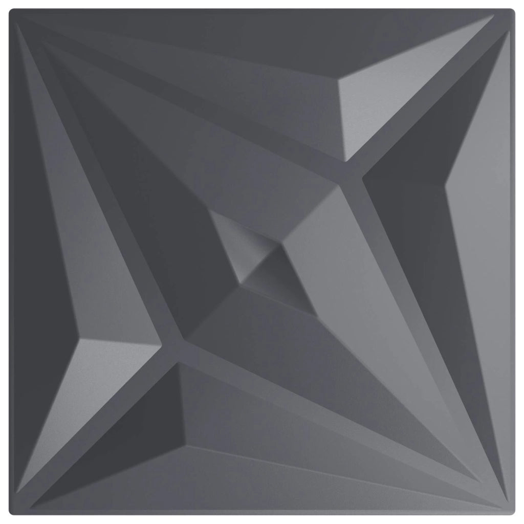 Pannelli da parete 12 pz 50 x 50 cm Grigio Stella Schiuma XPS 42046072