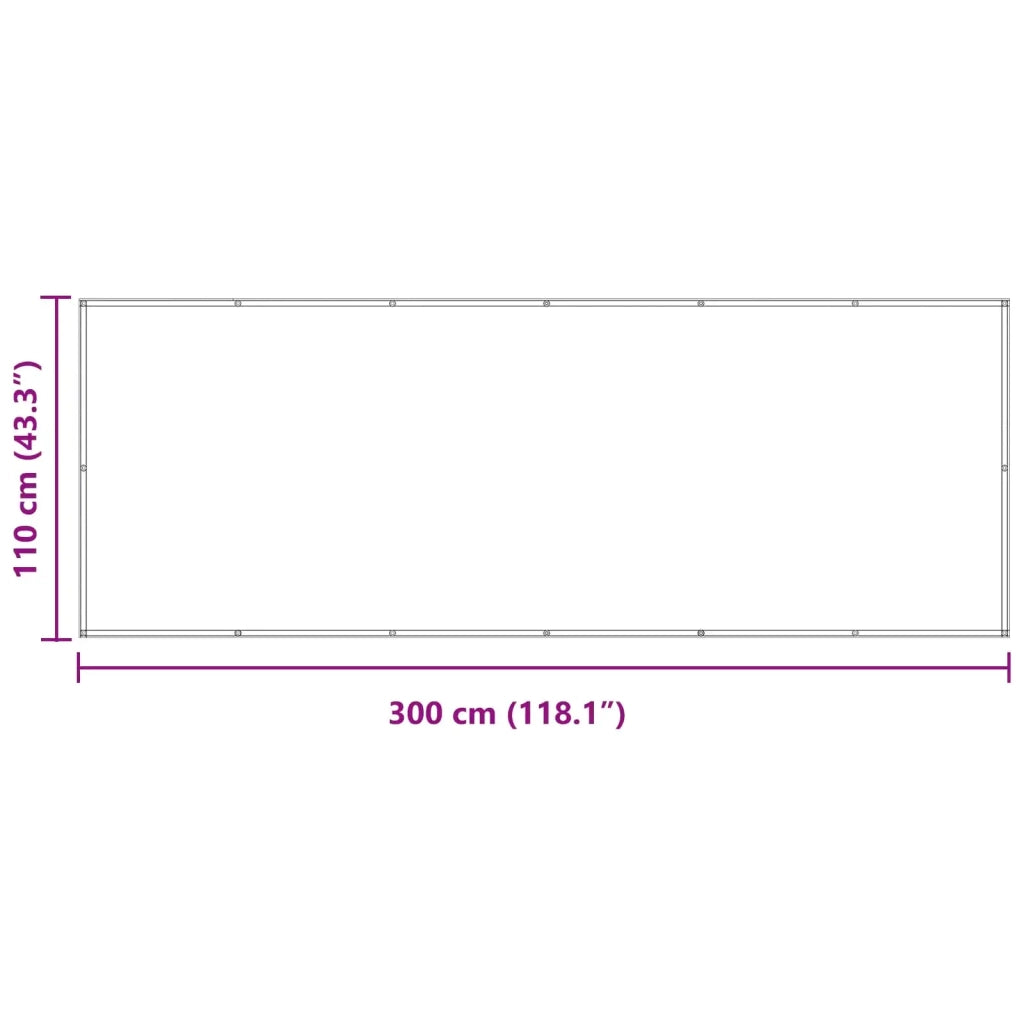 Schermo da balcone Giallo e Bianco 110 x 300 cm Tessuto Oxford 42030629