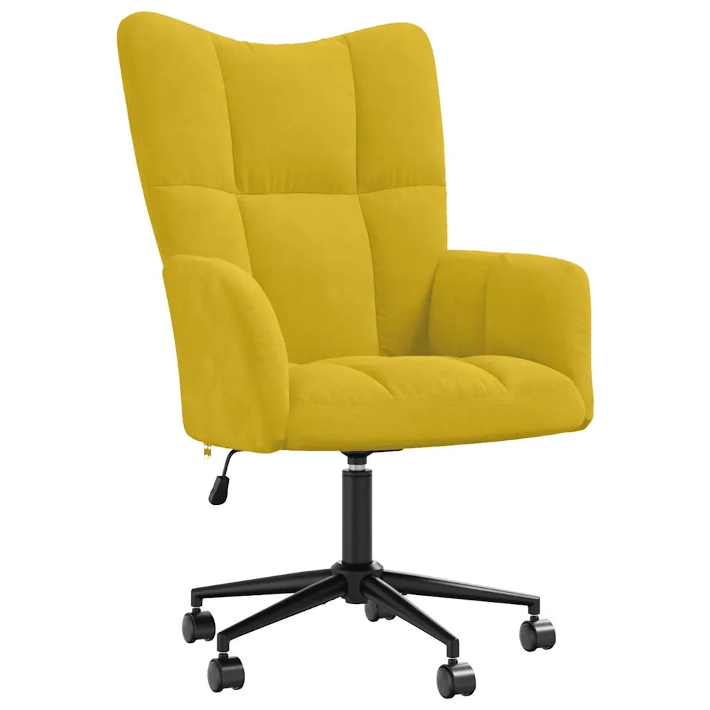 Poltrona Relax Giallo Senape in Velluto 328179