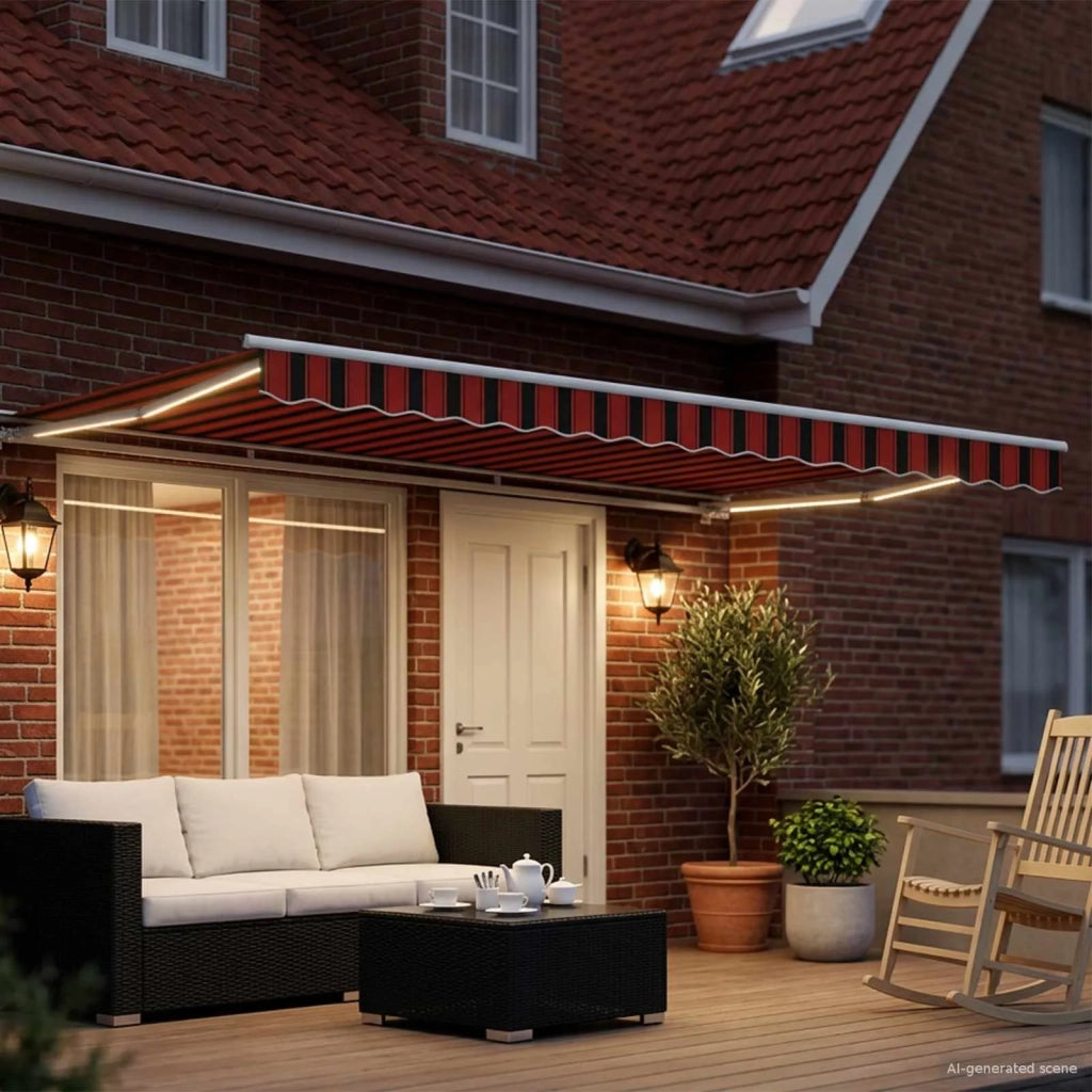 Cornice per Tenda Manuale con LED 4 × 3 m 3420614
