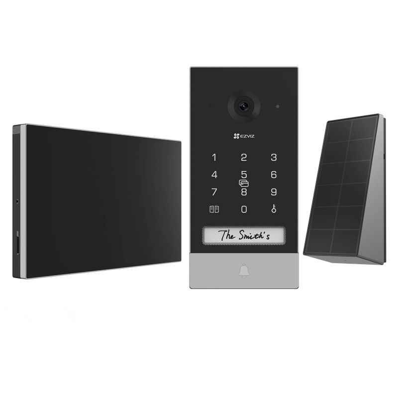 EZVIZ EP7 Videocitofono a batteria. monitor touch 7 pollici. pannellino solare incluso.. Visione Notturna. Unlock Remote. 2K. Rilevamento Umano