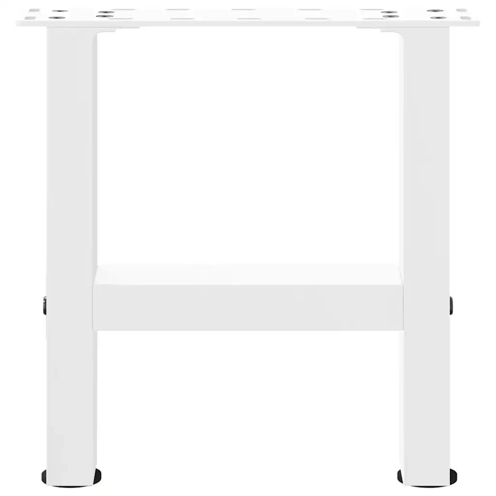 Gambe per Tavolino da Caff¨¨ Bianche 2 pz | Piede del tavolo 30x(30-31) cm Acciaio