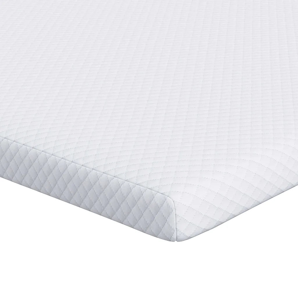 Topper per materasso-Materassino Bianco 100 x 200 cm Tessuto Jacquard 835193