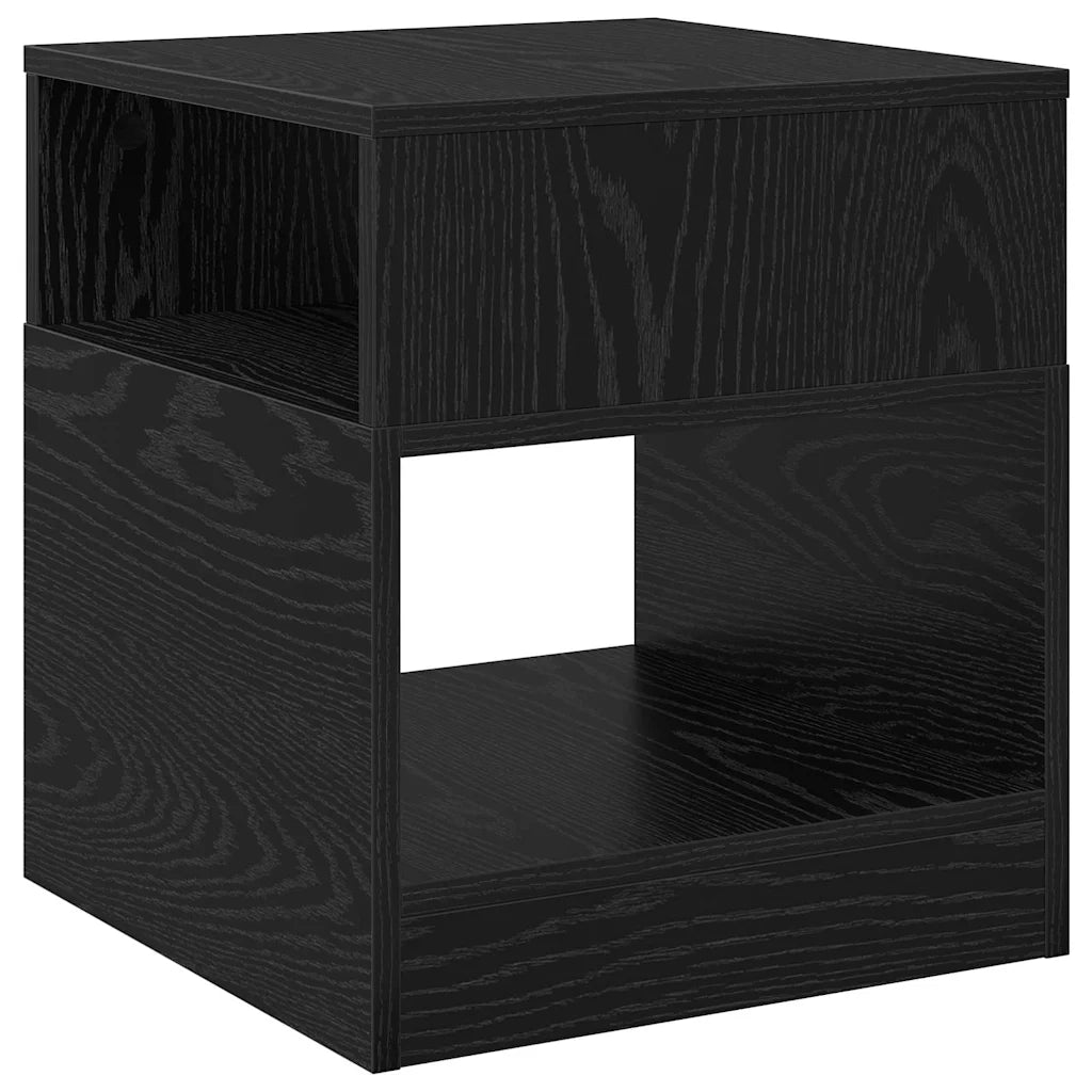 Tavolino 2 pcs Rovere Nero 40,5 x 40 x 45 cm Legno multistrato 890915