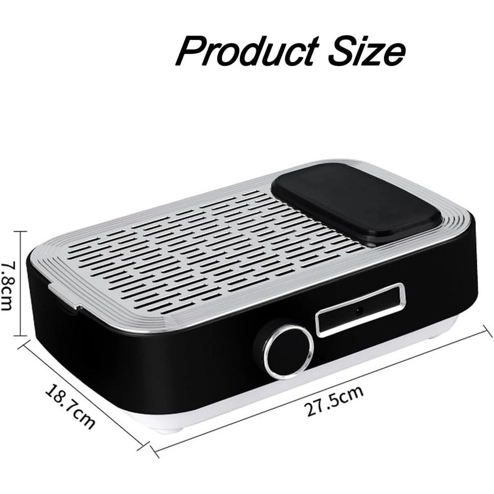 Trade Shop - Aspiratore Per Unghie Ricaricabile 80w Per Studio Velocità Vento Regolabile Nero -