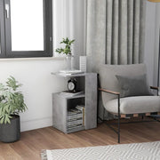 Tavolino Grigio Cemento 36x30x56 cm in Legno Multistrato 802997